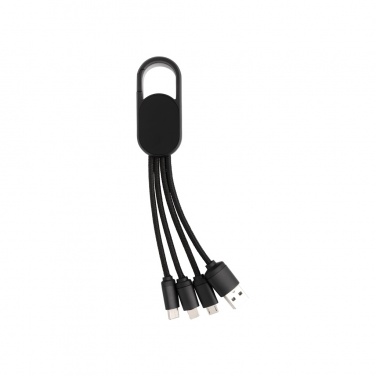 Logo trade business gifts image of: 4-in-1 cable with carabiner clip