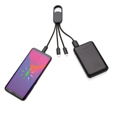Logotrade advertising product picture of: 4-in-1 cable with carabiner clip