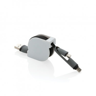 Logo trade promotional products image of: 3-in-1 retractable cable