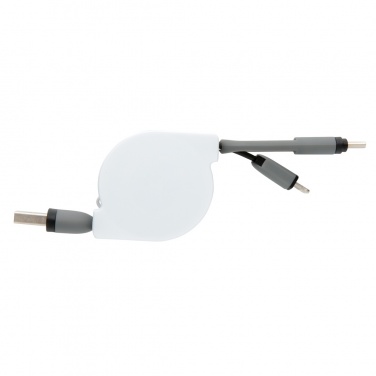 Logo trade advertising products image of: 3-in-1 retractable cable