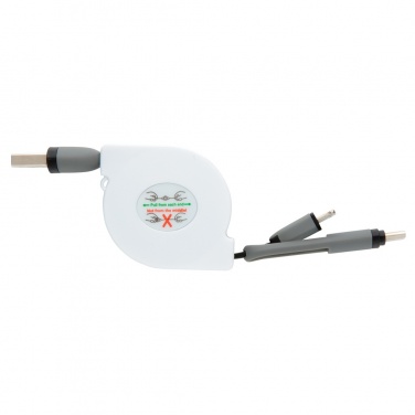 Logo trade advertising products picture of: 3-in-1 retractable cable