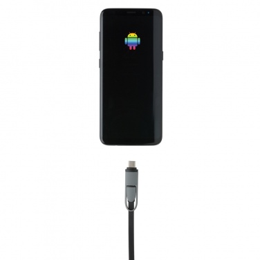 Logo trade promotional products image of: 3-in-1 retractable cable