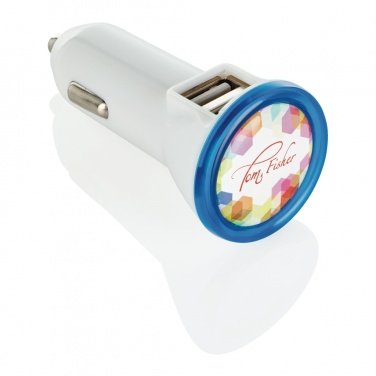 Logo trade promotional giveaway photo of: Powerful dual port car charger