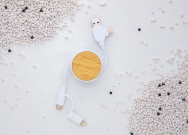 Logotrade promotional giveaway image of: RCS recycled plastic Ontario 6-in-1 retractable cable