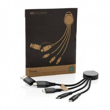 Logotrade promotional gift image of: Terra RCS recycled aluminium 6-in-1 charging cable