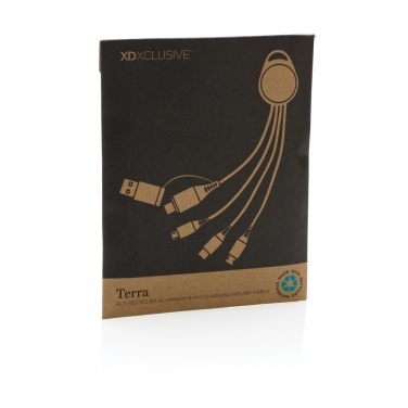 Logo trade promotional giveaway photo of: Terra RCS recycled aluminium 6-in-1 charging cable