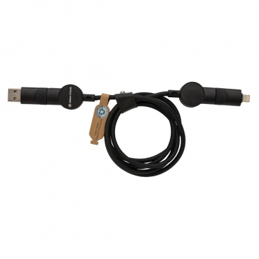 Logo trade advertising products picture of: Oakland RCS recycled plastic 6-in-1 fast charging 45W cable