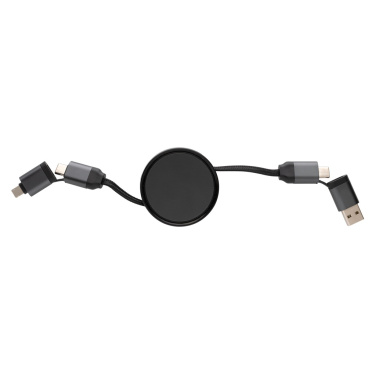 Logotrade promotional gifts photo of: Terra RCS recycled aluminium retractable 6 in 1 cable