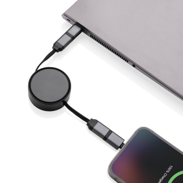 Logotrade advertising products photo of: Terra RCS recycled aluminium retractable 6 in 1 cable