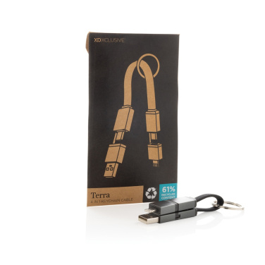 Logotrade corporate gift image of: Terra recycled aluminum 4 in 1 60W fast charging cable