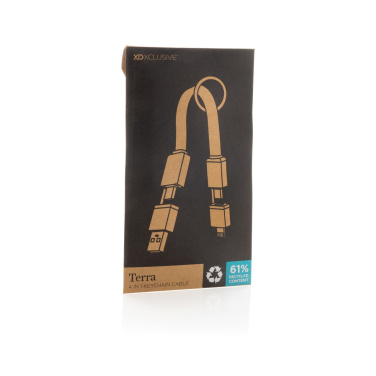 Logo trade promotional giveaways picture of: Terra recycled aluminum 4 in 1 60W fast charging cable