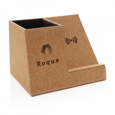 Logotrade advertising product image of: Cork pen holder and 5W wireless charger