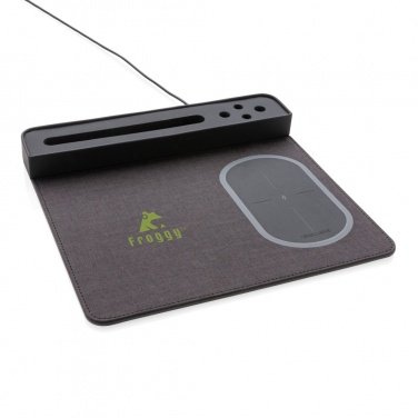 Logo trade business gifts image of: Air mousepad with 5W wireless charging and USB