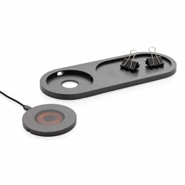 Logo trade promotional merchandise image of: Encore 10W wireless charging valet tray