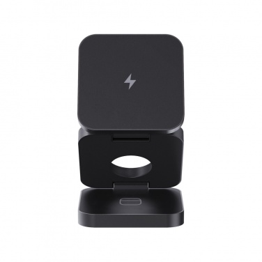 Logotrade promotional products photo of: Terra RCS recycled aluminum foldable 3 in 1 15W charger