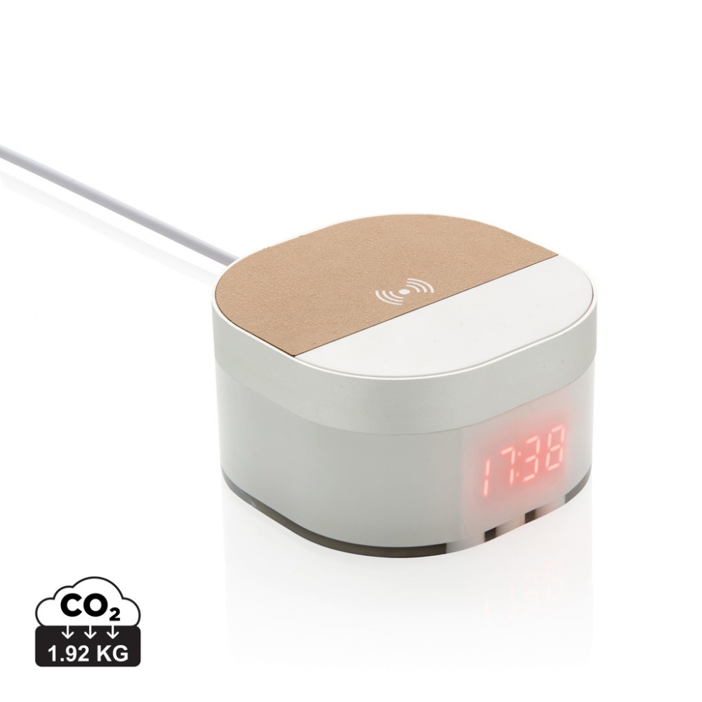 Logotrade business gifts photo of: Aria 5W Wireless Charging Digital Clock