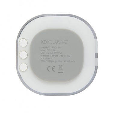 Logo trade promotional items image of: Aria 5W Wireless Charging Digital Clock