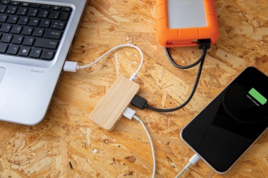 Logotrade promotional product image of: Bamboo hub with Type-C