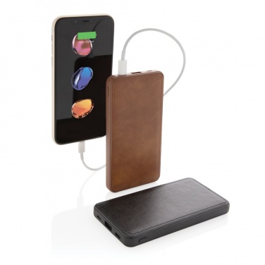 Logo trade advertising product photo of: Tusca 10.000 mAh PU powerbank