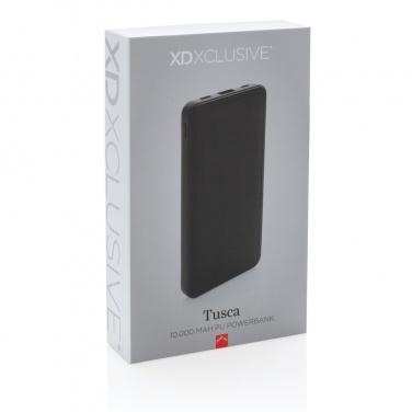 Logo trade promotional giveaways image of: Tusca 10.000 mAh PU powerbank
