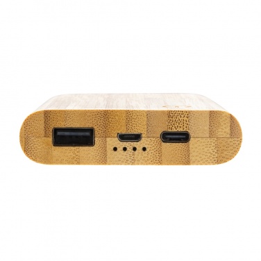 Logotrade promotional item image of: Bamboo 5.000 mAh powerbank