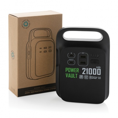 Logo trade advertising products picture of: Power Vault RCS rplastic 21000 mAh portable power station