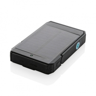 Logo trade corporate gifts picture of: Skywave RCS rplastic solar powerbank 5000 mAh 10W wireless