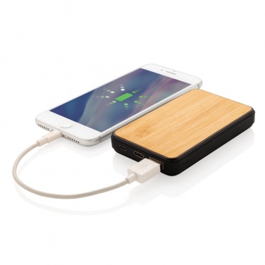 Logo trade promotional gifts picture of: RCS recycled plastic 5.000 mAh Powerbank