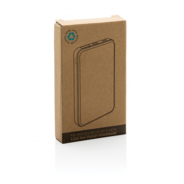 Logo trade corporate gift photo of: RCS recycled plastic 5.000 mAh Powerbank