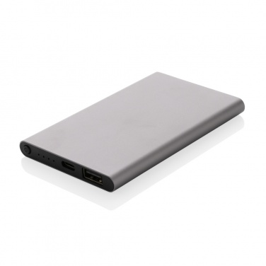 Logo trade promotional products image of: RCS recycled plastic/aluminum 4000 mah powerbank with type C