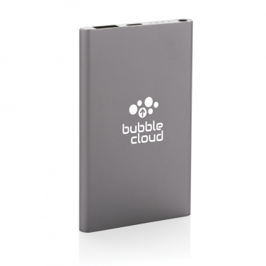 Logotrade promotional gifts photo of: RCS recycled plastic/aluminum 4000 mah powerbank with type C