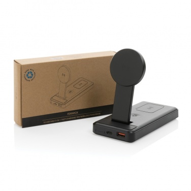 Logotrade promotional giveaway picture of: Fenwick RCS recycled plastic 10000mah  3 in 1 fast powerbank