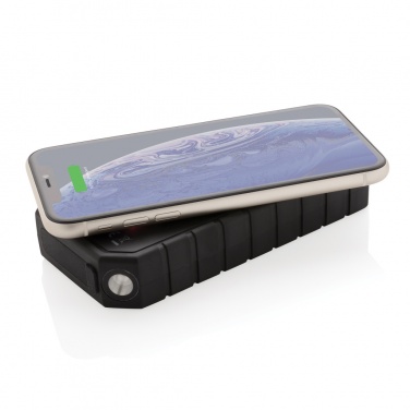 Logotrade promotional giveaways photo of: RCS recycled plastic Solar powerbank with 10W Wireless