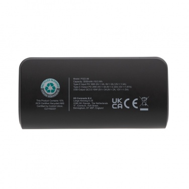Logo trade business gift photo of: FlashCharge RCS rplastic 5000 mah fast charge powerbank