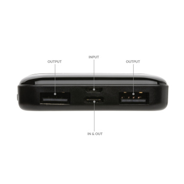 Logo trade corporate gifts image of: RCS recycled plastic 5.000 mAh powerbank