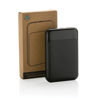 Logo trade promotional item photo of: RCS recycled plastic 5.000 mAh powerbank