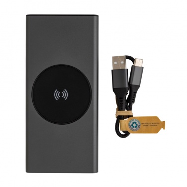 Logotrade promotional gift image of: Terra RCS recycled 18W aluminium 10000 powerbank 10W