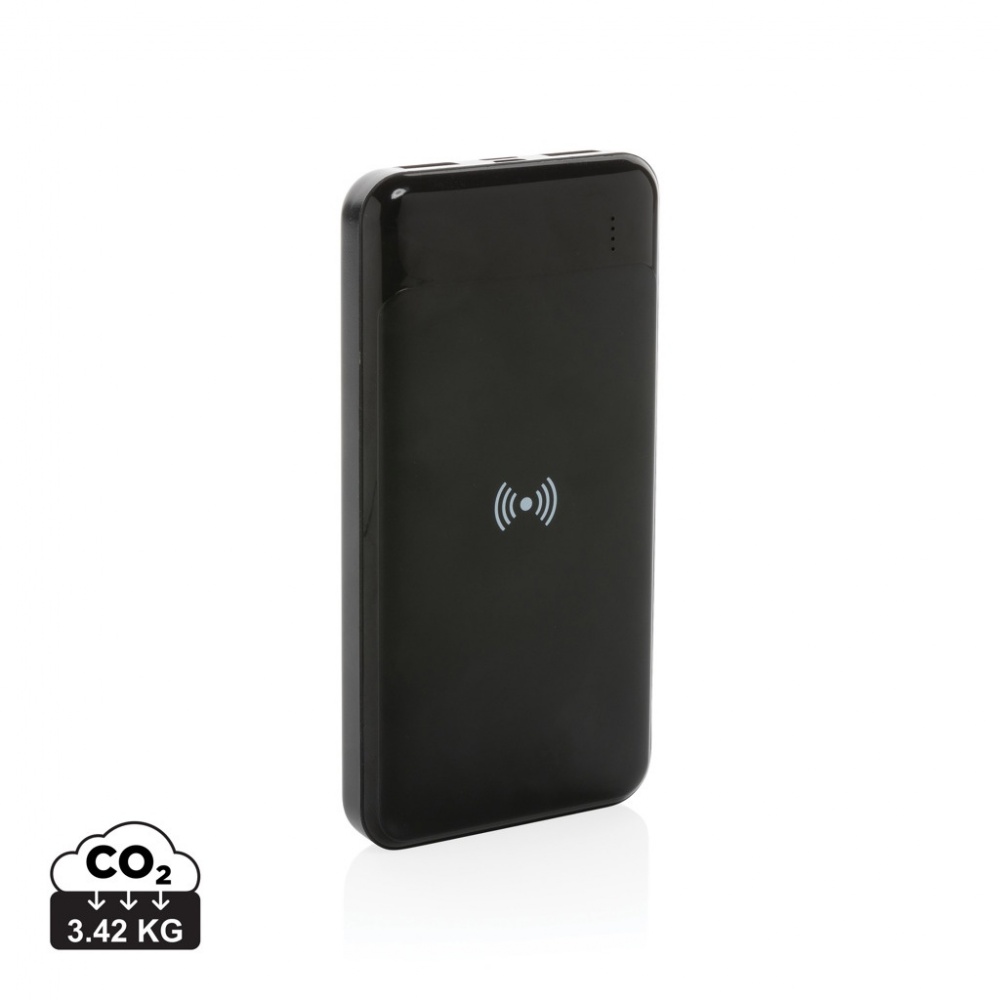 Logo trade promotional merchandise picture of: RCS standard recycled plastic wireless powerbank