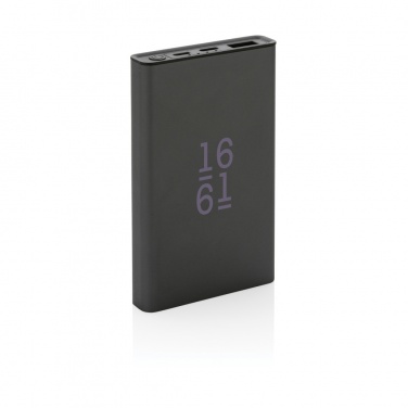 Logo trade advertising product photo of: Terra RCS recycled aluminium powerbank 5.000 mAh
