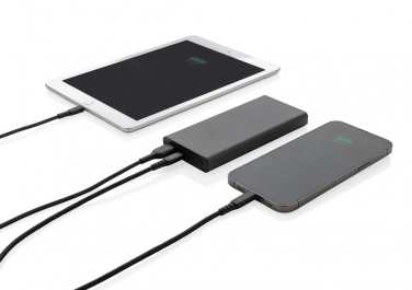 Logo trade promotional merchandise picture of: Terra RCS recycled 18W aluminium powerbank 10.000 mAh