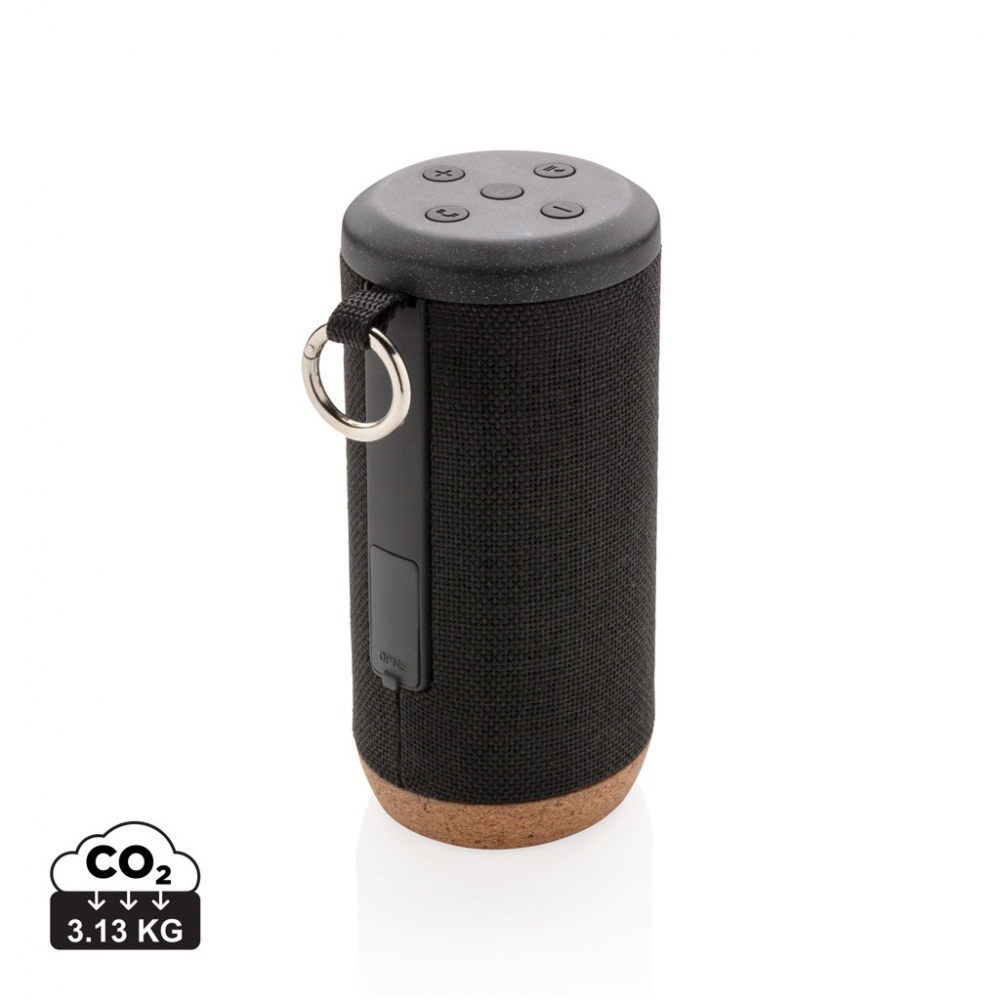 Logo trade corporate gifts image of: Baia 10W wireless speaker, cork