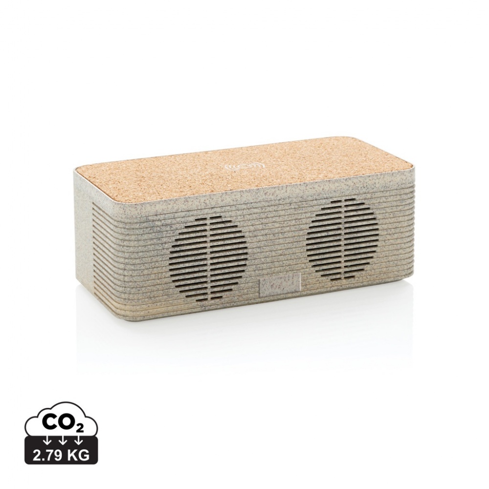 Logotrade promotional items photo of: Wheatstraw wireless charging speaker