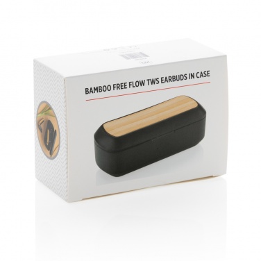 Logotrade promotional giveaways photo of: Bamboo Free Flow TWS earbuds in case
