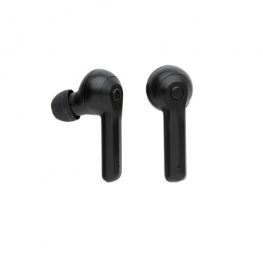 Logo trade promotional giveaways image of: TWS earbuds in wireless charging case