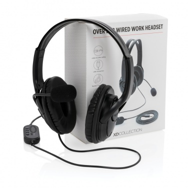 Logotrade promotional product picture of: Over ear wired work headset