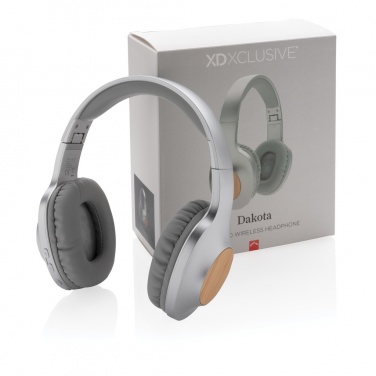 Logo trade promotional item photo of: Dakota Bamboo wireless headphone