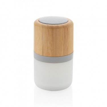 Logo trade promotional gift photo of: Bamboo colour changing 3W speaker light