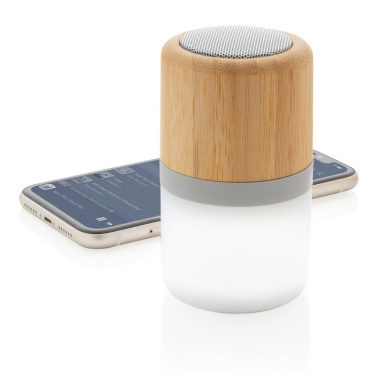Logotrade corporate gift image of: Bamboo colour changing 3W speaker light