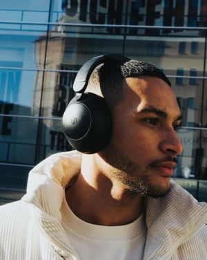 Logotrade promotional giveaway image of: Urban Vitamin Cupertino RCS rplastic ANC headphone
