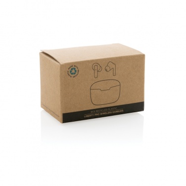 Logo trade promotional items picture of: RCS recycled plastic Liberty Pro wireless earbuds